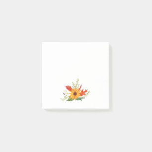 Sunflower, Fall Leaves ,Autumn Art Post-it Notes