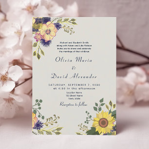 Sunflower Fall Wedding Invitation