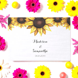 Sunflower Fall Wedding Yellow White  Tissue Paper
