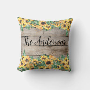 Sunflower Family Name   Cushion