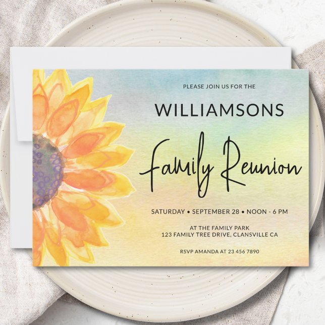 Sunflower Family Reunion Invitation (Creator Uploaded)