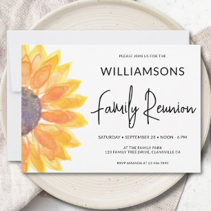 Sunflower Family Reunion Invitation