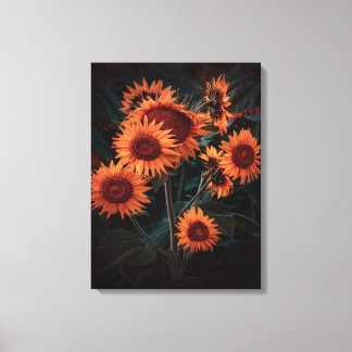 Sunflower Family - Vintage Lovely Birthday Gift Canvas Print