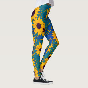 Sunflower Fantasy Leggings with bright colours