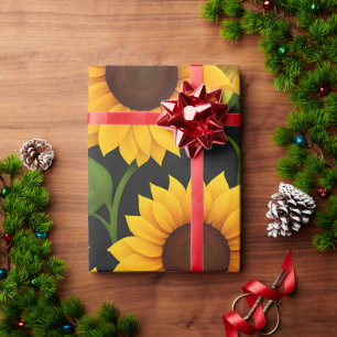 Sunflower Farm 3D Isometric Pattern Wrapping Paper