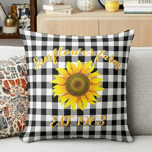 Sunflower farm cushion