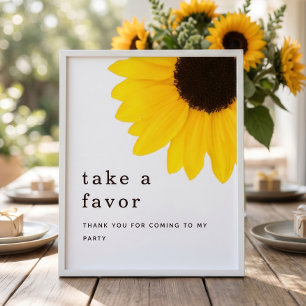 Sunflower Favours Sign 18th Birthday Party