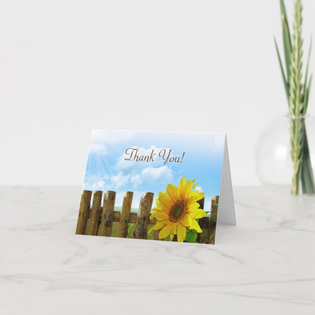 Sunflower Fence Bridal Party Thank You (Front)