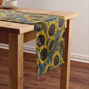 Sunflower field 2 short table runner
