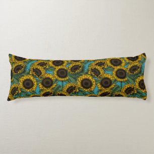 Sunflower field body cushion