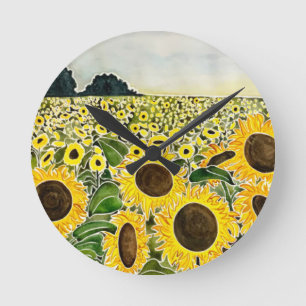 Sunflower Field Clock