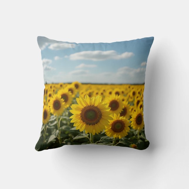 sunflower field cushion (Back)