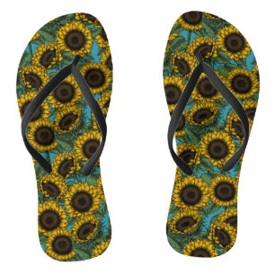 Sunflower field jandals