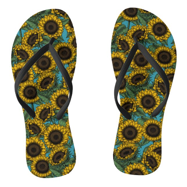 Sunflower field jandals (Footbed)