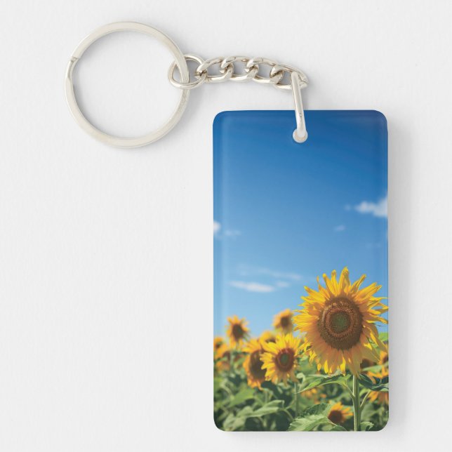 Sunflower field  key ring (Front)