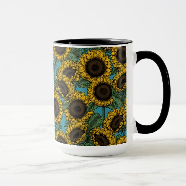 Sunflower field mug (Right)