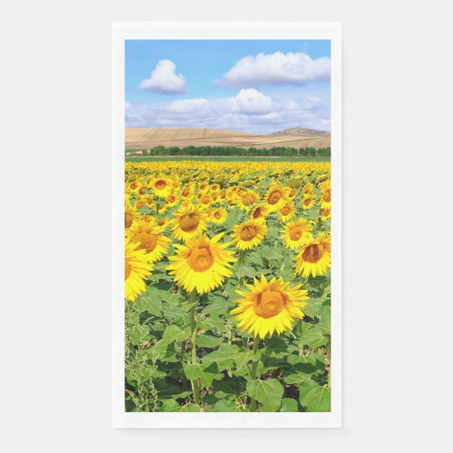 Sunflower field napkin (Front)