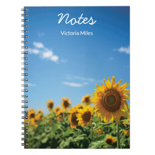 Sunflower field notebook