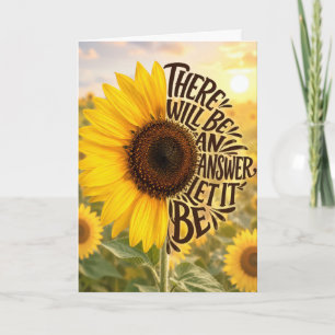 Sunflower Field Thinking of You Card