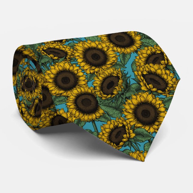 Sunflower field tie (Rolled)
