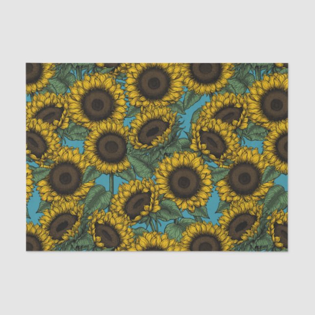 Sunflower field tissue paper (Front)