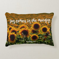 Sunflower Field with Joy Bible Verse