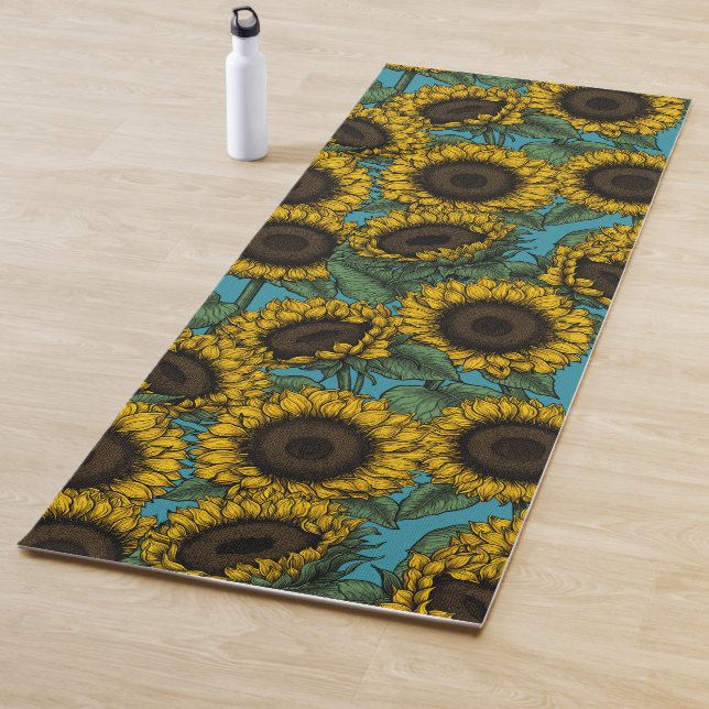 Sunflower field yoga mat (In Situ)