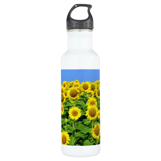 Sunflower Fields 710 Ml Water Bottle (Front)