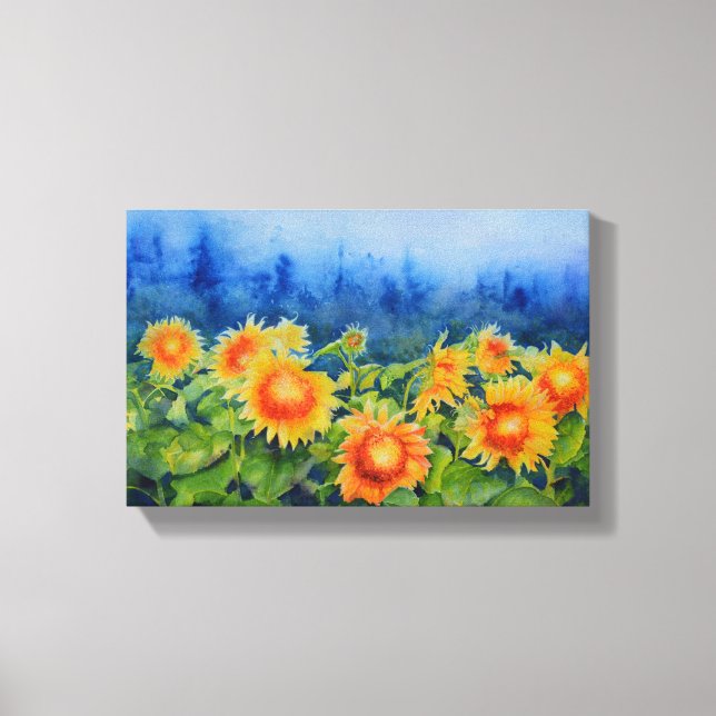 Sunflower Fields Canvas Print (Front)