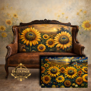 Sunflower Fields Decoupage Tissue Paper