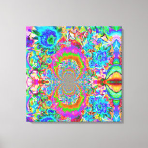 Sunflower Fields Forever - blue Canvas Print