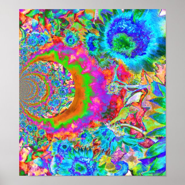 Sunflower Fields forever blue Poster (Front)