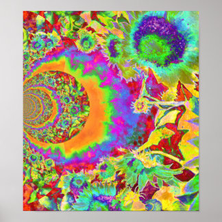 Sunflower Fields forever green Poster