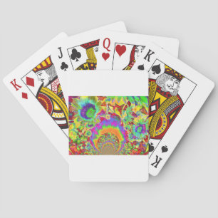 Sunflower Fields Forever - orange Playing Cards