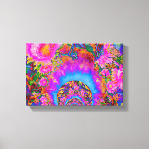 Sunflower fields forever - pink canvas print