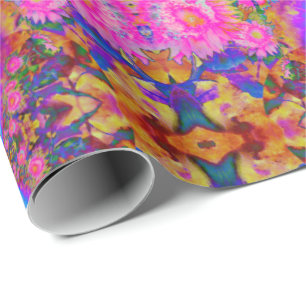 Sunflower fields forever pink wrapping paper