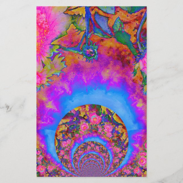 Sunflower fields forever stationery (Front)