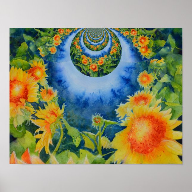 Sunflower Fields Poster (Front)