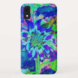 Sunflower fields- teal sunflower Case-Mate iPhone case