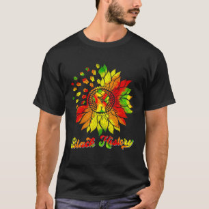 Sunflower Fist African American Pride Black Histor T-Shirt