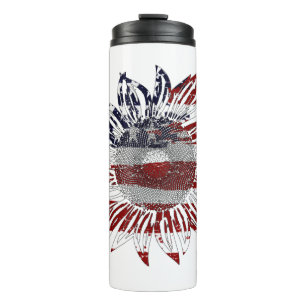 Sunflower flag thermal tumbler