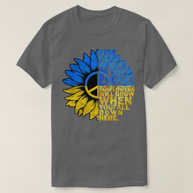 Sunflower Flag Ukraine Peace Support Ukraine Sunfl T-Shirt (Design Front)