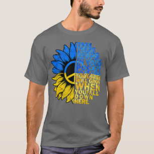 Sunflower Flag Ukraine Peace Support Ukraine Sunfl T-Shirt