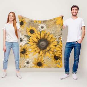Sunflower Fleece Blanket