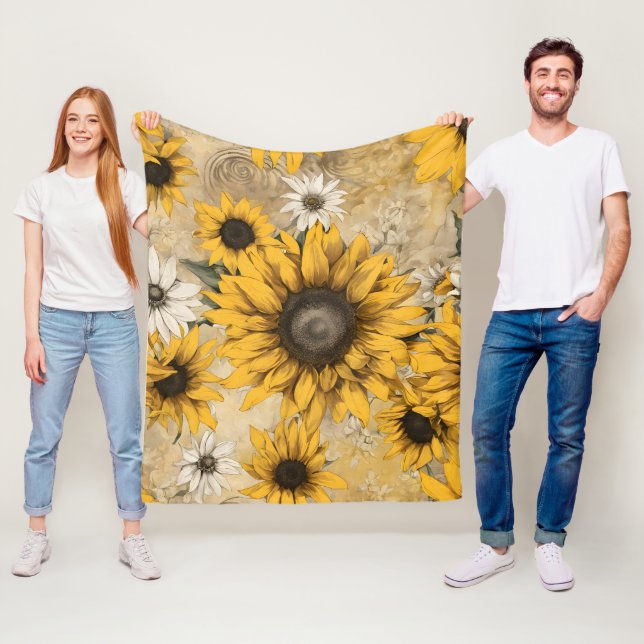 Sunflower Fleece Blanket (In Situ)