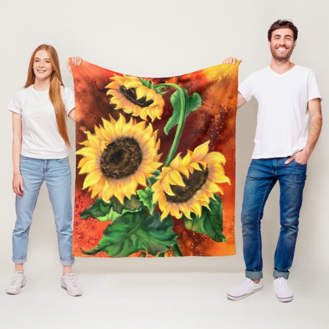 Sunflower Fleece Blanket (In Situ)
