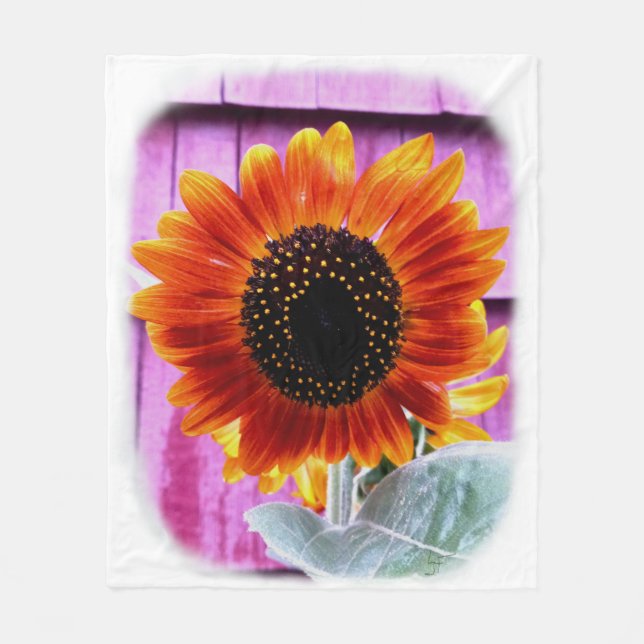 Sunflower Fleece Blanket (Front)
