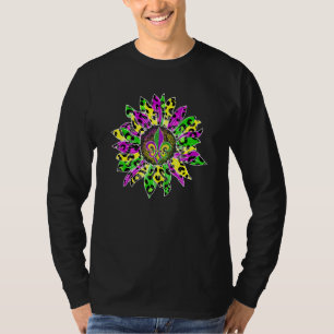 Sunflower Fleur De Lys Mardi Gras Festival Party N T-Shirt