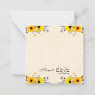 Sunflower floral card