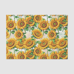Sunflower Floral Cottagecore Pattern Tissue Paper